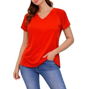 Columbia Women's Orange Omni-Freeze Zero Sweat Activated Cooling Shirt Size M